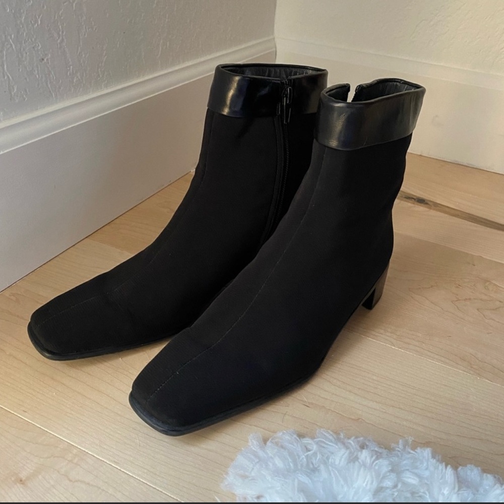 Stuart Weitzman’s ankle boots.